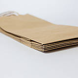 Пакети паперові подарункові під пляшку 150*90*360 мм Крафтовий пакет з ручками під пляшку, упаковка 600 штук, фото 7