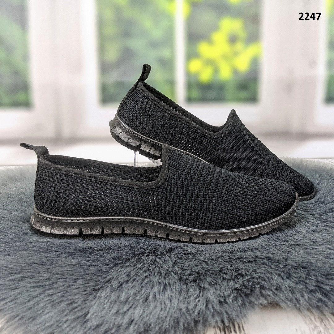 Мокасини жіночі чорні текстильні Gipanis Україна, фото 1