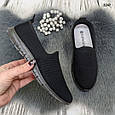 Мокасини жіночі чорні текстильні Gipanis Україна, фото 5