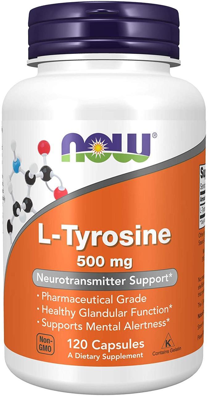 L-тирозин (L-Tyrosine) Now Foods 500 мг 120 капсул