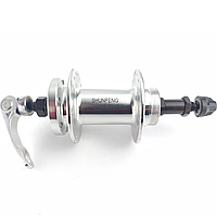 Втулка Задня алюміній, Disk-гальмо з болтами, 36 спиць, Хром OLD 135 мм Shunfeng