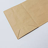 Пакети паперові подарункові під пляшку 150*90*360 мм Крафтовий пакет з ручками під пляшку, упаковка 600 штук, фото 6
