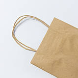 Пакети паперові подарункові під пляшку 150*90*360 мм Крафтовий пакет з ручками під пляшку, упаковка 600 штук, фото 10