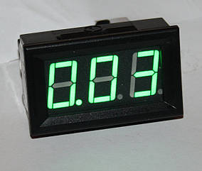 Амперметр DC 10 А 0,56" зелений