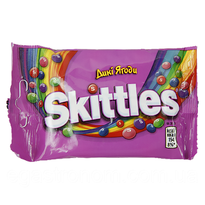 Драже дика ягода Скітлс Skittles wild berry 38g 14шт/ящ (Код: 00-00010341)