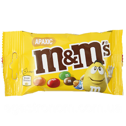 Драже Емендемс арахіс M&M’s 45g 36шт/ящ (Код: 00-00010345)