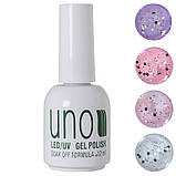 Топове матове покриття Monochrome Velvet Top для гель-лаку з чорними та білими частинками, 12 мл., фото 8