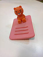 Килимок тримач Holder animation Design orange Bear on pink