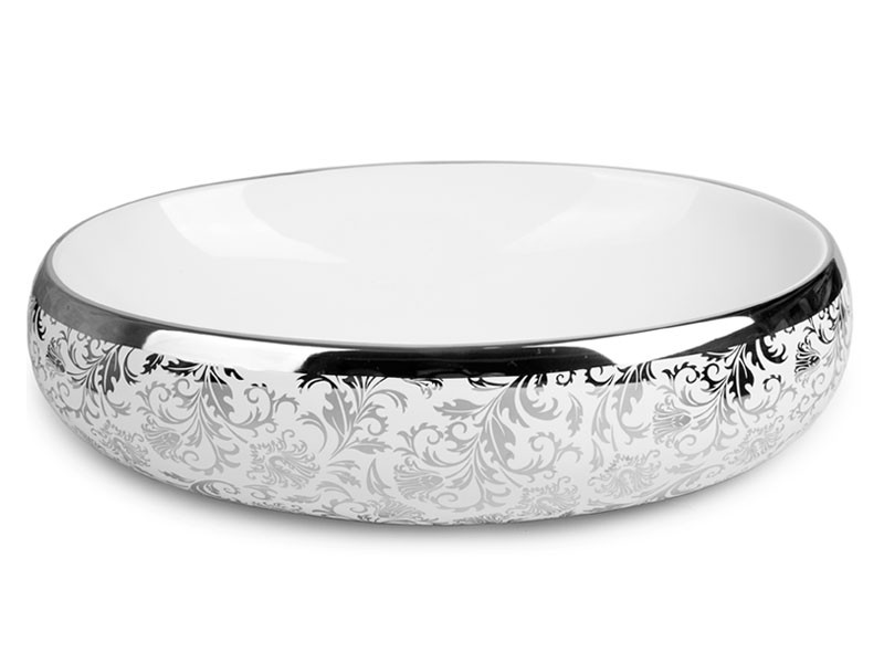 Умывальник Newarc Countertop 5015S-W, серебро-белый
