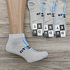 Шкарпетки чоловічі короткі весна/осінь сірі з написом р.41-44 DUET 30034591, фото 4