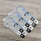 Шкарпетки чоловічі короткі весна/осінь сірі з написом р.41-44 DUET 30034591, фото 5