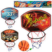 Баскетбольное кольцо M 3337 (120шт) щит пластик32-24см,кольцо-пласт,мяч13см,3вида,в кульке,32-30-5см