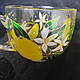 Кухоль-бульйонниця з вітражним розписом ручної роботи 500 мл" Лимони ", фото 6