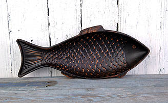 Глиняна форма для запікання риби "Карп" 39.5 х 17 см