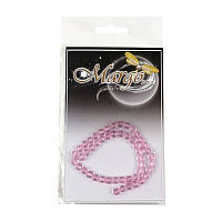 Намистини скляні Імітація кришталя 6мм Рожеві світлі 50шт Margo