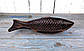 Глиняна тарілка для риби "Карп" 39.5 х 17 см, фото 3