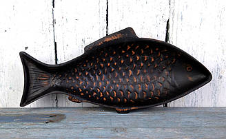 Глиняна форма для запікання риби "Карп" 34.5 х 15.5 см
