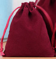 Мішечок для карт Таро, оксамитовий бордовий ( 13х18см )