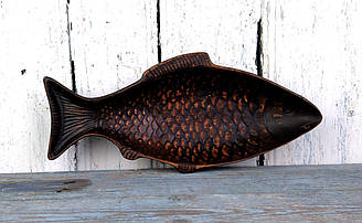 Глиняна форма для запікання риби "Карп" 30 х 13 см