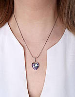 Срібний кулон з кришталем Swarovski "Сердечко", фото 3