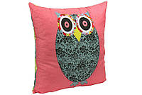 Подушка декоративна Руно Owl Grey 50x50 см сатин/силіконові кульки арт.306_Owl Grey