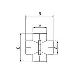 Хрестовина Прохідна KOER K0261.PRO - 20 PPR (KP2614), фото 4