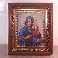 Ікона Анна свята праведниця, лик 15х18 см, у коричневому прямому дерев'яному кіоті