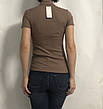 Базовий гольф у рубчик з коротким рукавом мод.No 201 темний беж, фото 6