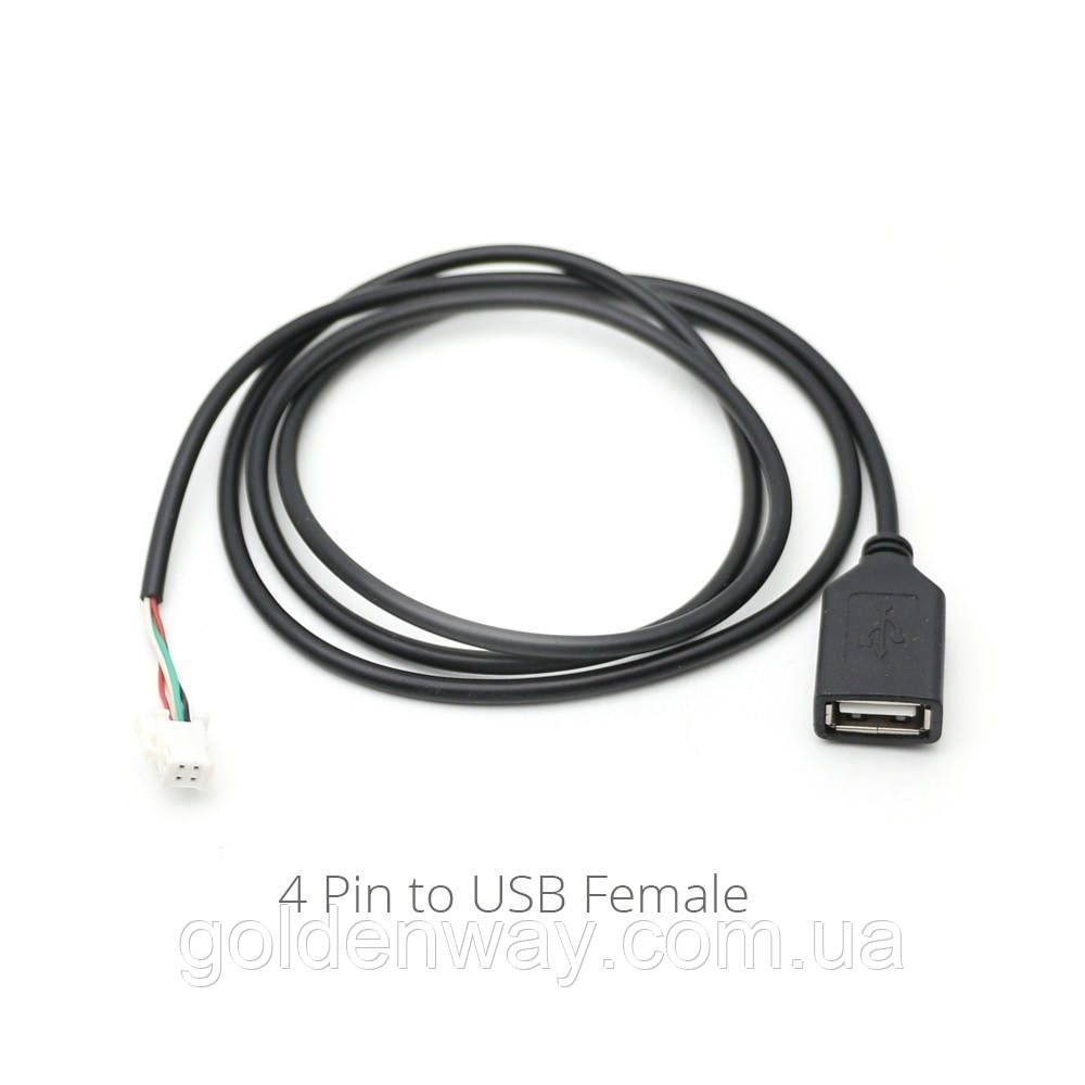 Кабель USB на 4pin 4 контакти із комплекту для під'єднання usb flash флешки до магнітоли Android 7 9 10 дюймів