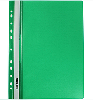 Скоросшиватель с прозрачным верхом А4 с перфорацией фактура апельсин зеленый Economix Е31508-04