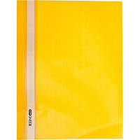 Скоросшиватель с прозрачным верхом А4 без перфорации фактура апельсин желтый Economix E31509-05