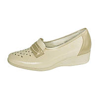 Туфли женские ортопедические кожаные бежевые размер 40 |Peko