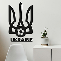 Деревянная картина Ukraine football (герб футбола Украины) деревянное панно 40х55 см