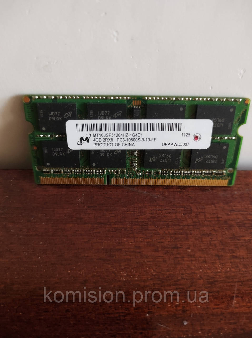 Модуль памяти 4 Gb DDR3 Micron для ноутбука