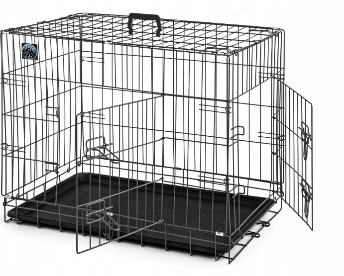 Клітка транспортер для перевезення собак металева 76x46x52 см