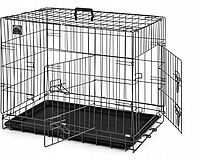 Клітка транспортер для перевезення собак металева 76x46x52 см