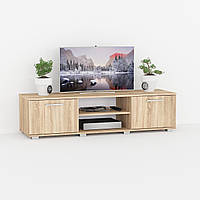 Тумба під телевізор MebelProff ТБ-6, тумба-комод під телевізор, тумба для вітальні, тумбочка Дуб Сонома