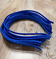 Обруч обмотанный атласной лентой, 6 мм. цвет синий