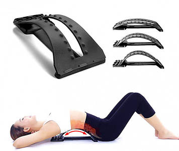Тренажер спортивний місток масажер для спини та хребта 3-рівневий Magic Back Support