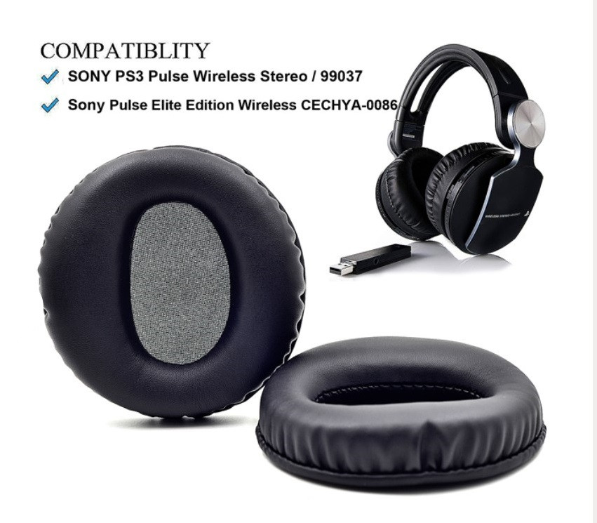 Амбушури накладки для навушників Sony PS3 PS4 Playstation Pulse Wireless CECHYA 0086 Stereo Headset, фото 1