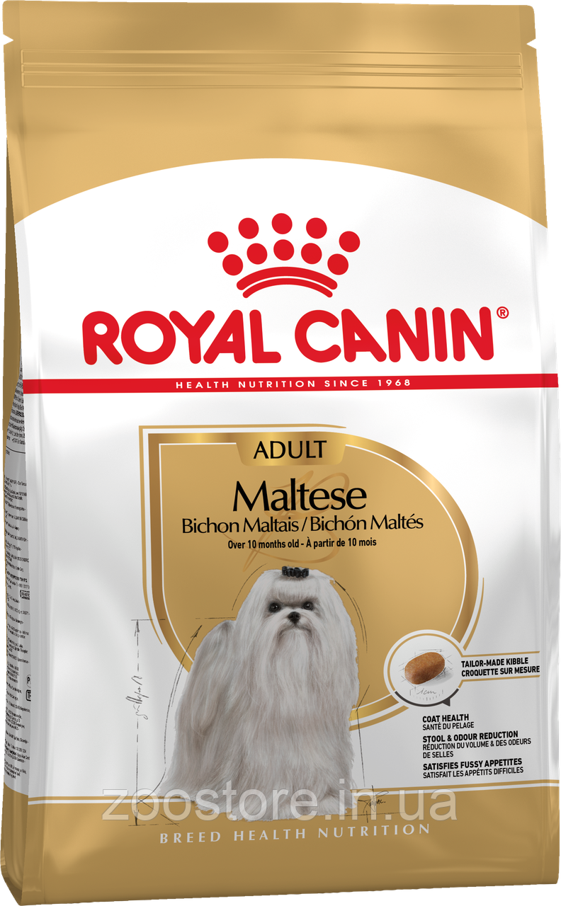 Корм сухий Royal Canin для дорослих собак породи мальтійська болонка Maltese Adult 500 g