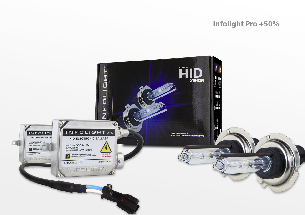 Комплект ксенону Infolight Pro +50% H7 4300K, фото 1