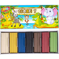 Від 2 шт. Пластилін "Сафарі" 140 г, 7 кольорів "Колорит" купити дешево оптом в інтернет-магазині