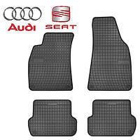 Килимки салону AUDI A4 B6, A4 B7; SEAT EXEO, EXEO ST 00-13 (гума, чорний)