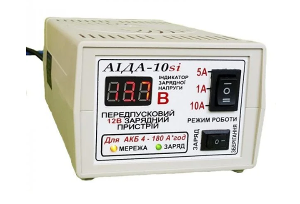 Імпульсний зарядний пристрій АІДА-10SI, для AGM, гелевих, мультигелевих акумуляторів, з цифровим ераном, фото 1