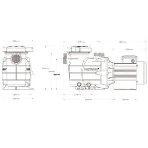 Насос для басейну Hayward PL 81004E2 IE2 (220 В, 10.8 м3/год, 0.5HP), фото 3