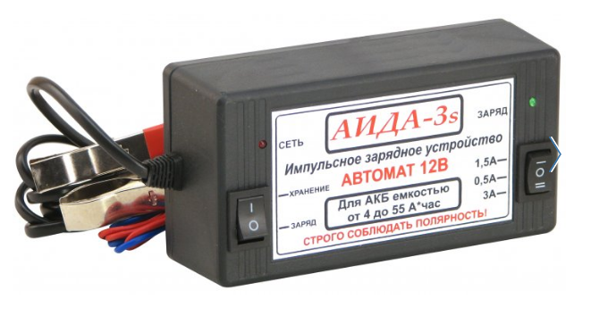 Автоматичний десульфатувальний імпульсний зарядний пристрій АІДА-3S, для АКБ 4-55А*год
