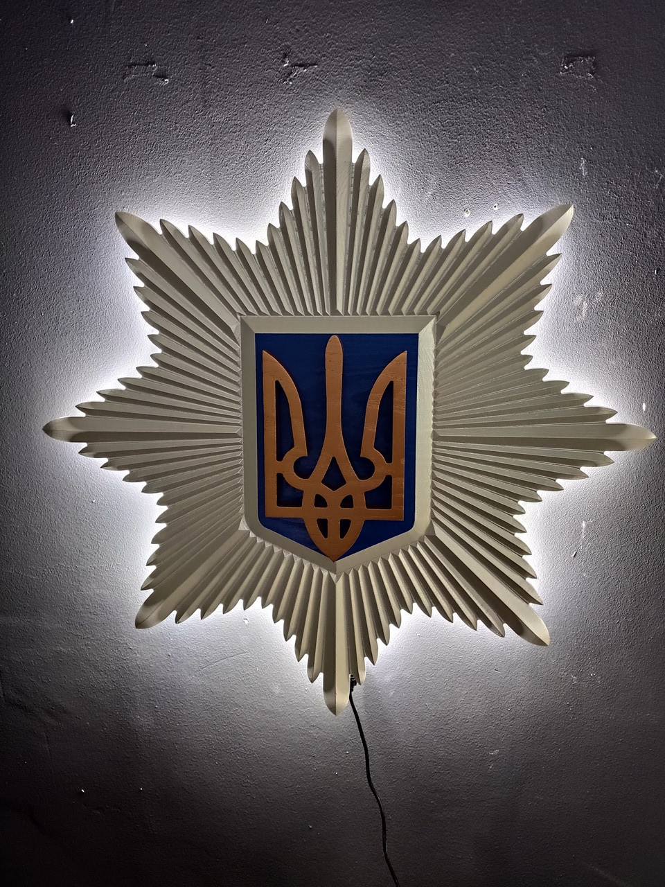 Емблема МВС України з подсветкою 60х60х5 см