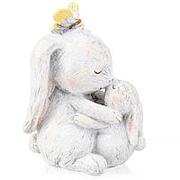 Статуетка декоративна Ніжний поцілунок мами Кролика 13,5х10 см 16013-044 полістоун