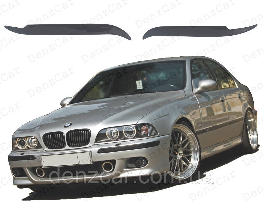 Реснички на фары BMW 5 sedan (E39) 1995-2003\Накладки на фары БМВ Е39 (AV-Tuning) - фото 1 - id-p1578340662
